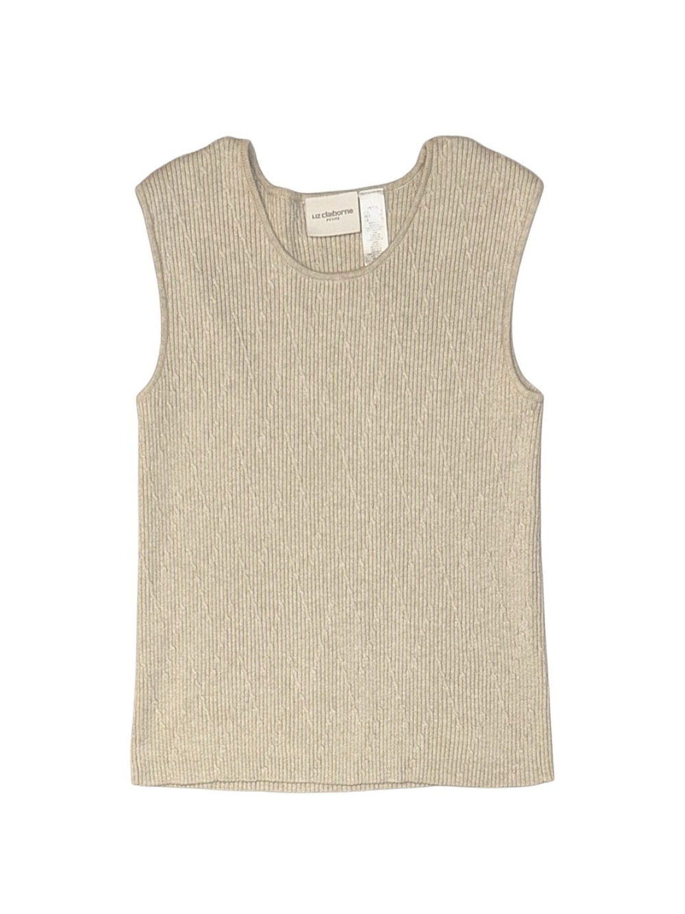 LIZ CLAIBORNE Women's Tan Sleeveless Top Size Small Petite